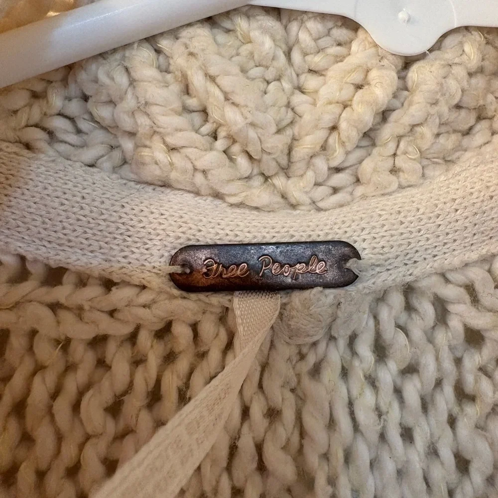 Free People Cream Button-Front Cardigan - Picture 4 of 8